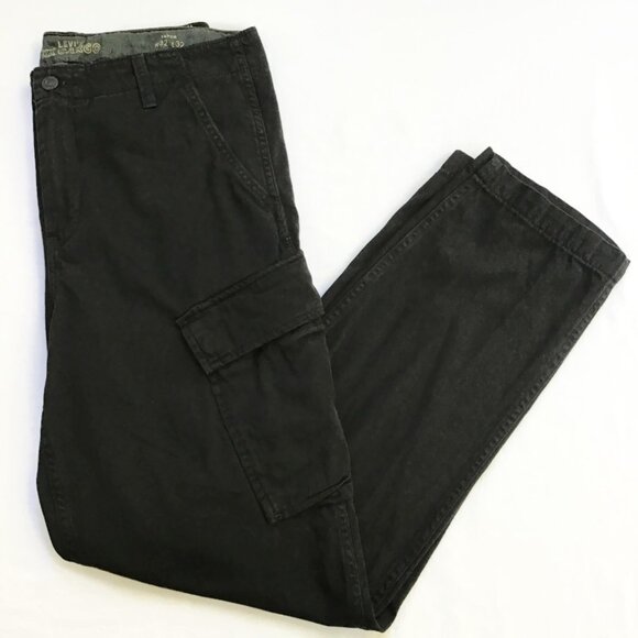 Levi's Pants Mens Cargo 32x32 Black XX Taper Leg Casual Tactical Utility Trouser - Picture 14 of 14